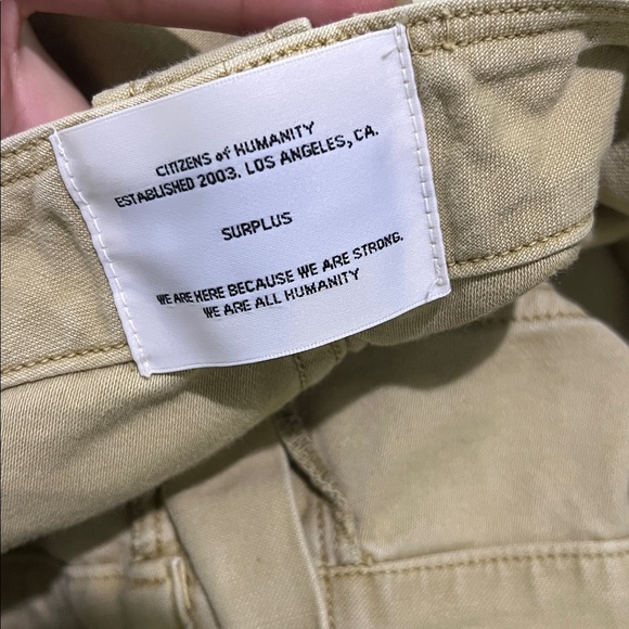 ANTHROPOLOGIE Citizens of Humanity Louise Cargo Khaki Pants Amber Size 30 - Picture 2 of 8